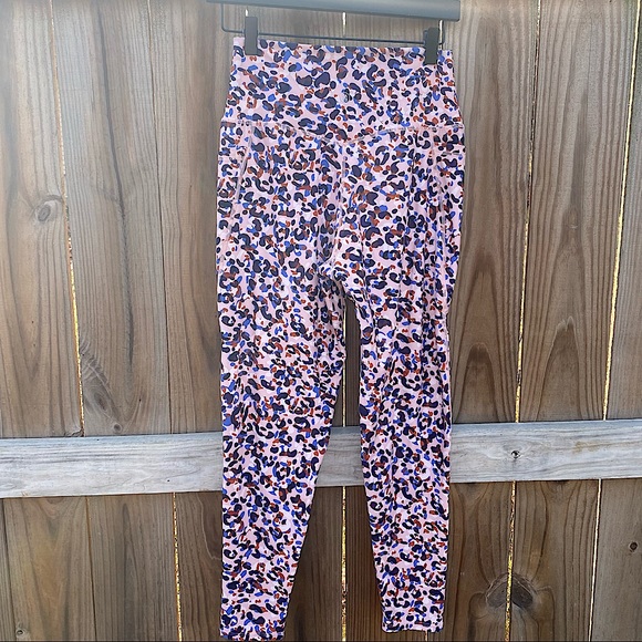 Sage Collective Leopard Print Colorful Workout Leggings - Picture 2 of 7